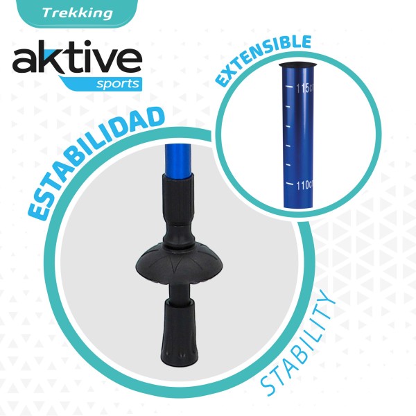 Bastão trekking regulável 135 cm | Distria