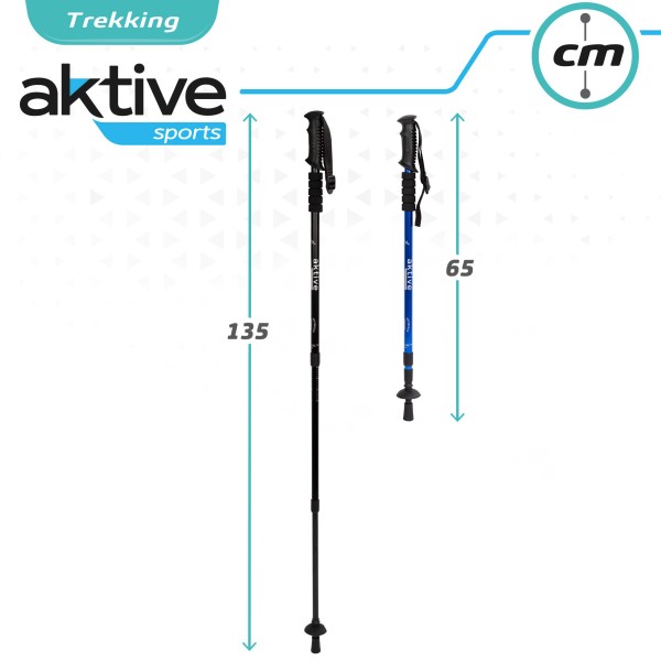 Bastão trekking regulável 135 cm | Distria