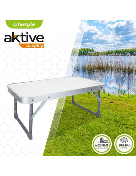 Mesa baixa dobrável para camping e praia - Distria