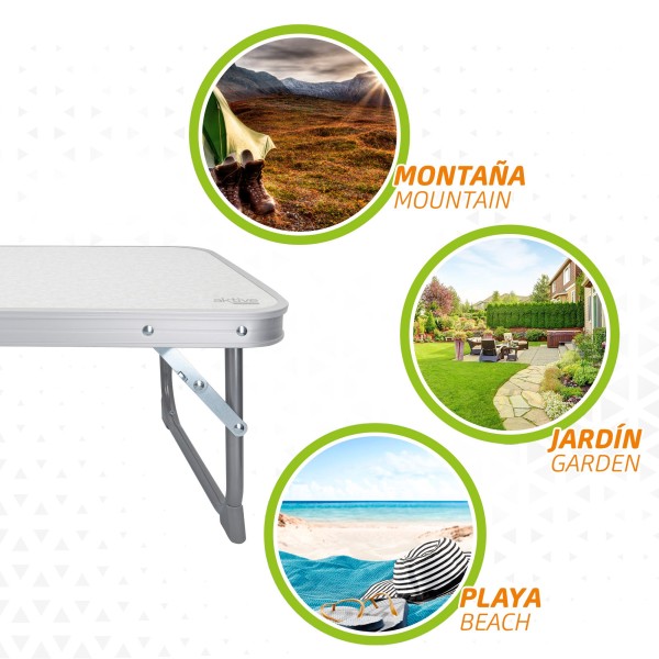 Mesa baixa dobrável para camping e praia - Distria