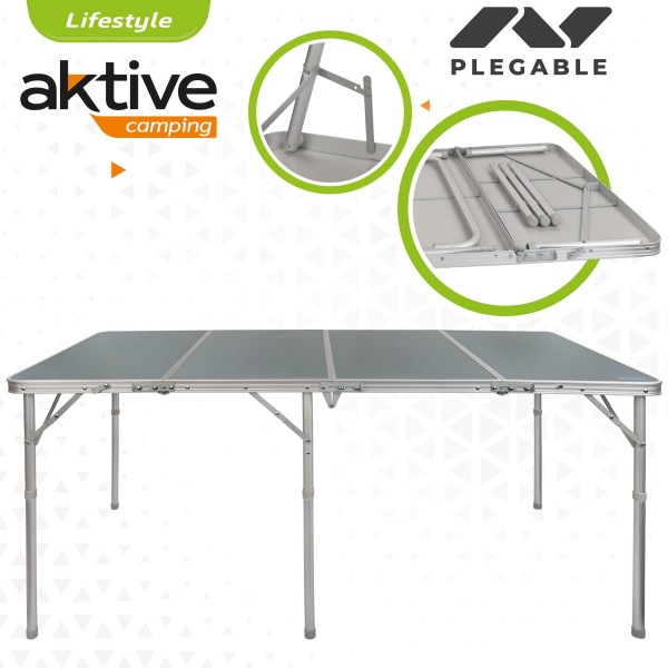 Mesa grande dobrável multiuso para camping da Aktive | Distria.com