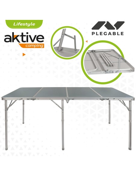 Mesa grande dobrável multiuso para camping da Aktive | Distria.com