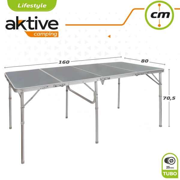 Mesa grande dobrável multiuso para camping da Aktive | Distria.com