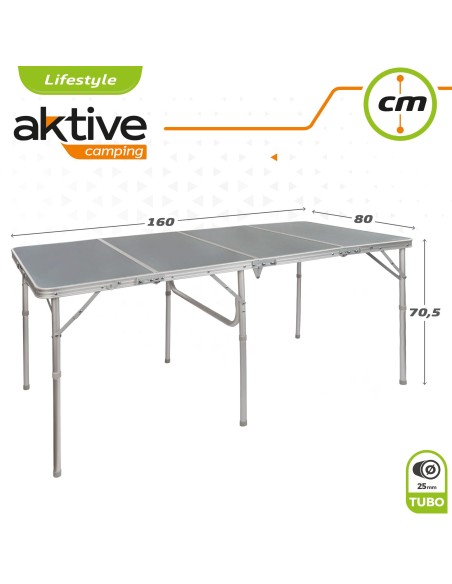 Mesa grande dobrável multiuso para camping da Aktive | Distria.com