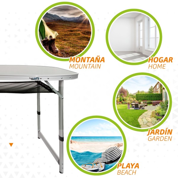 Mesa grande dobrável com altura regulável Aktive | Distria.com