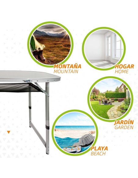 Mesa grande dobrável com altura regulável Aktive | Distria.com