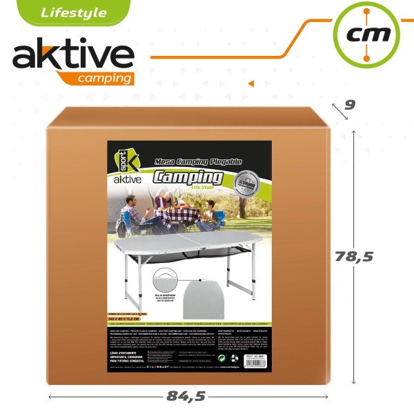 Mesa grande dobrável com altura regulável Aktive | Distria.com