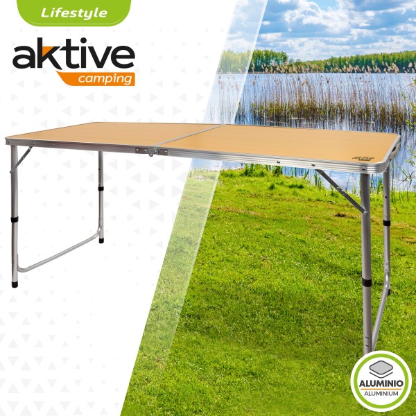 Mesa dobrável para campismo 6 pessoas da Aktive |Distria.com