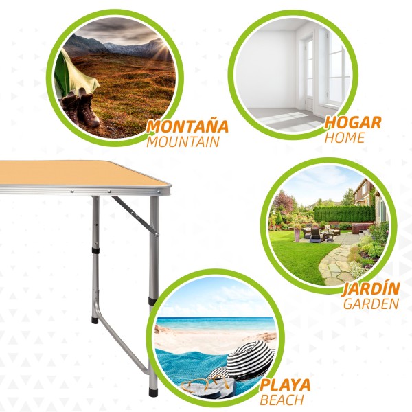 Mesa dobrável para campismo 6 pessoas da Aktive |Distria.com