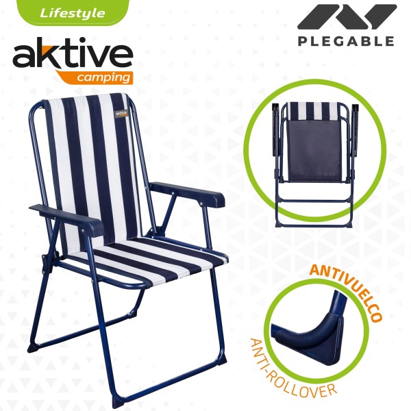 Conjunto de mesa e 2 cadeiras dobráveis de camping | Distria