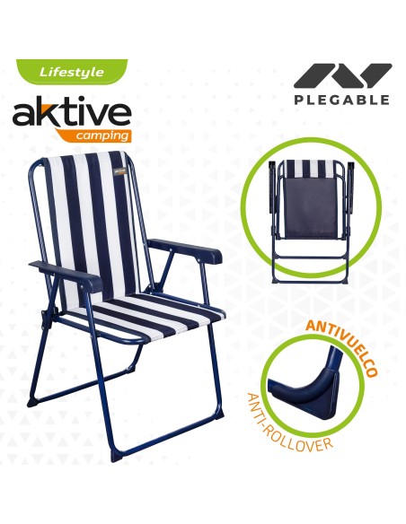 Conjunto de mesa e 2 cadeiras dobráveis de camping | Distria