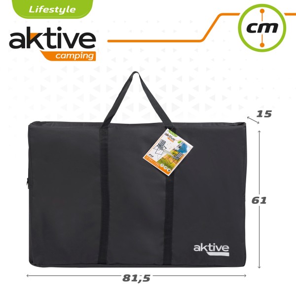 Conjunto de mesa e 2 cadeiras dobráveis de camping | Distria