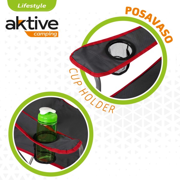 Cadeira dobrável de aço para camping | Distria