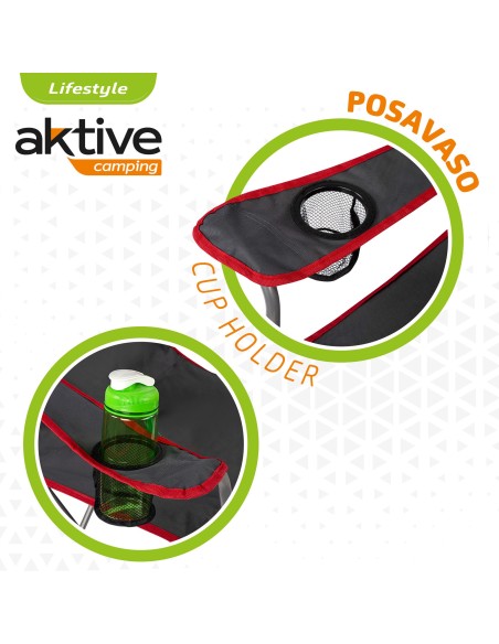 Cadeira dobrável de aço para camping | Distria