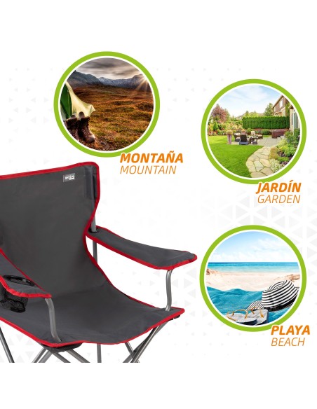 Cadeira dobrável de aço para camping | Distria