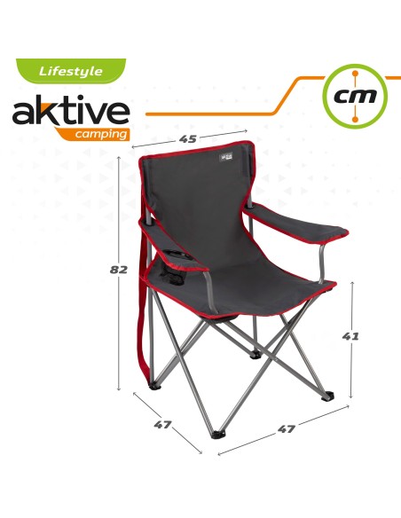 Cadeira dobrável de aço para camping | Distria