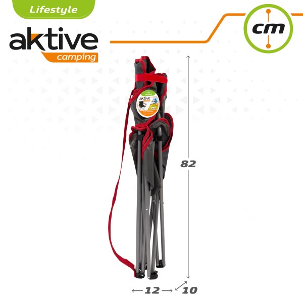 Cadeira dobrável de aço para camping | Distria