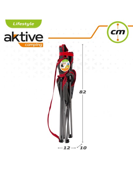 Cadeira dobrável de aço para camping | Distria