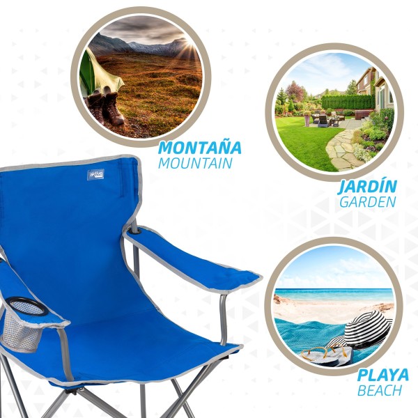 Cadeira de camping dobrável resistente | Distria