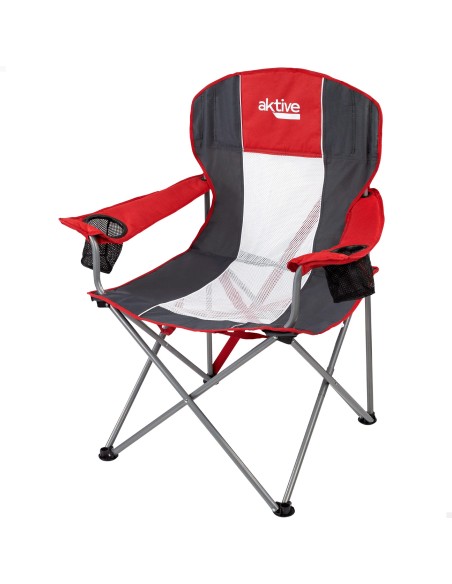 Cadeira de camping dobrável com porta-copos Aktive | Distria