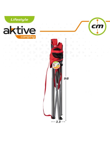 Cadeira de camping dobrável com porta-copos Aktive | Distria