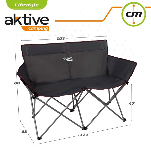 Cadeira de campismo dupla flexível Active | Distria