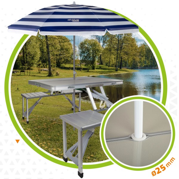 Mesa de camping com bancos - Mesas dobráveis | Distria