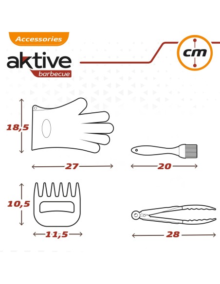 Conjunto de acessórios de churrasco | Distria