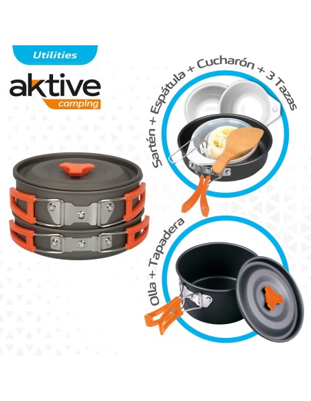 Conjunto de utensílios de cozinha para camping | Distria