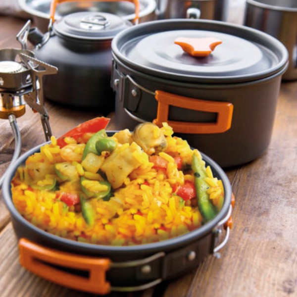 Conjunto de utensílios de cozinha para camping | Distria