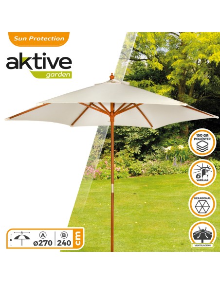 Guarda-sol hexagonal para jardim ou terraço - Distria