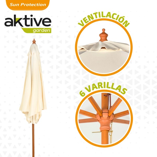 Guarda-sol hexagonal para jardim ou terraço - Distria