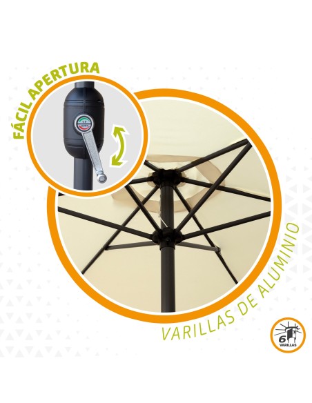 Guarda-sol para terraço e jardim Ø250 - Guarda-sóis | Distrito