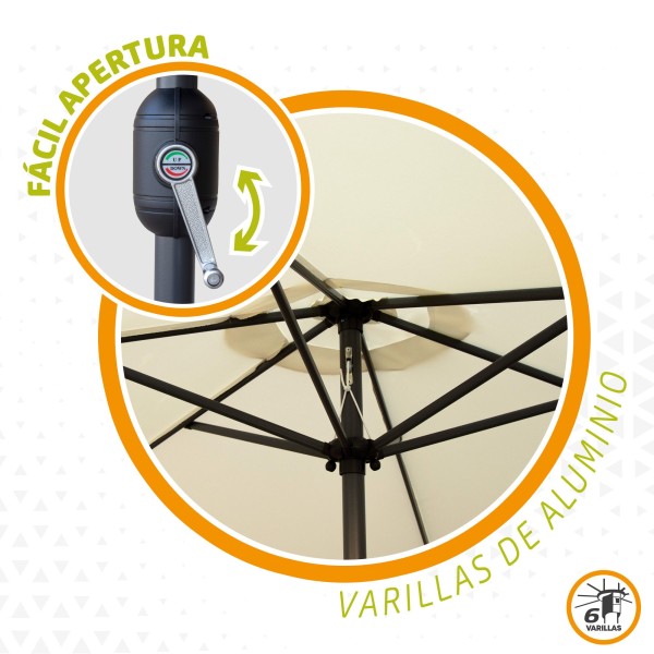 Guarda-sóis para jardim, terraço ou varanda | Distria