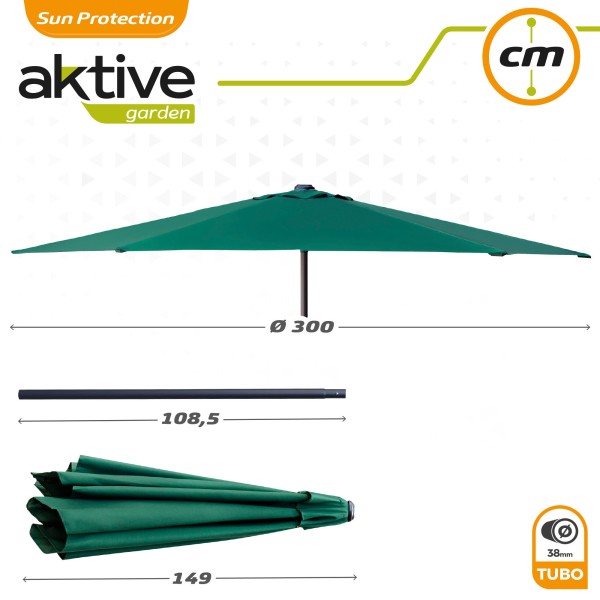 Guarda-chuva de jardim com manivela| Distria