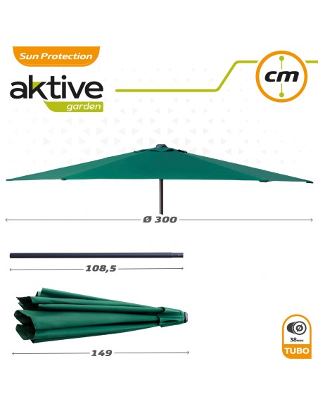 Guarda-chuva de jardim com manivela| Distria