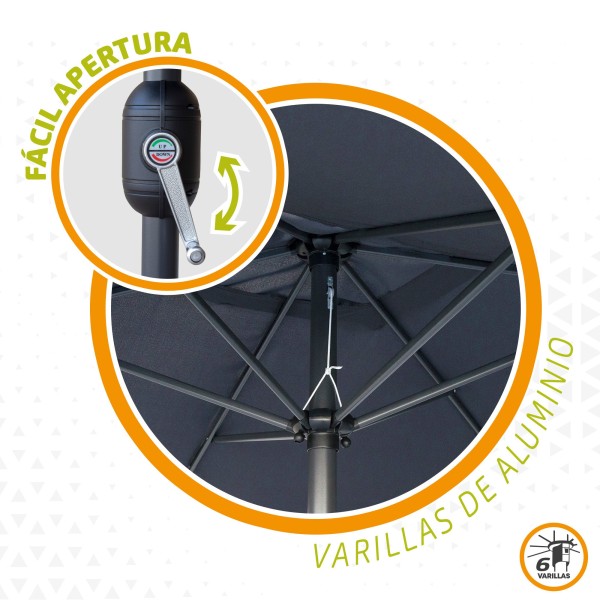 Guarda-chuva retangular para jardim | Compra segura | Distria.com
