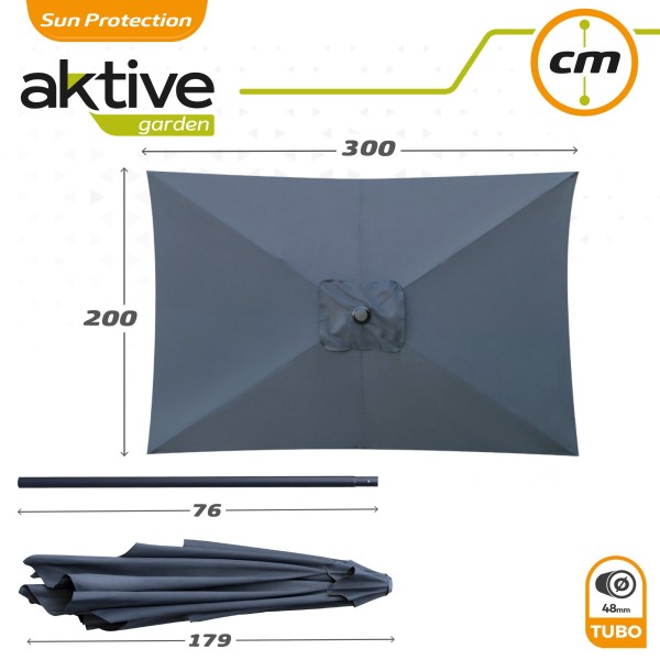 Guarda-chuva retangular para jardim | Compra segura | Distria.com