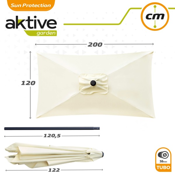 Guarda-chuva retangular para jardim | Jardim Aktive | Distria