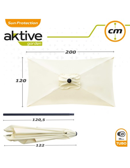 Guarda-chuva retangular para jardim | Jardim Aktive | Distria