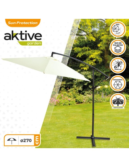 Guarda-sol de jardim excêntrico - Aktive | Distria