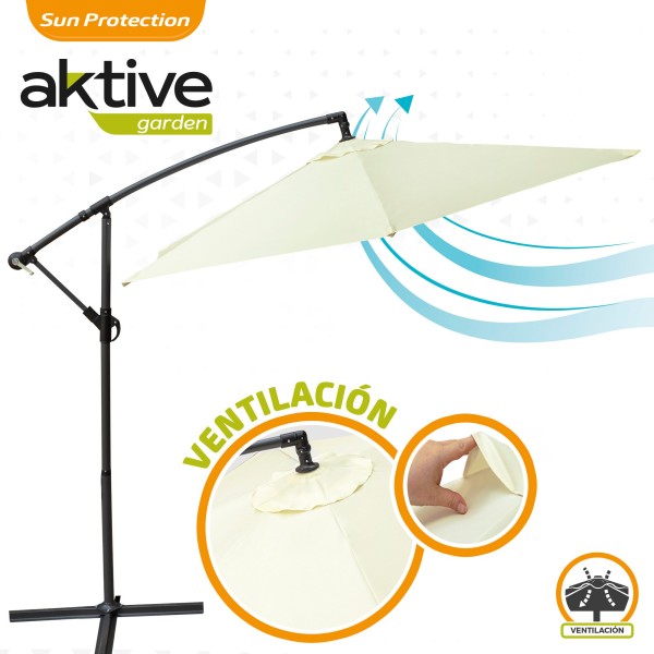 Guarda-sol de jardim excêntrico - Aktive | Distria