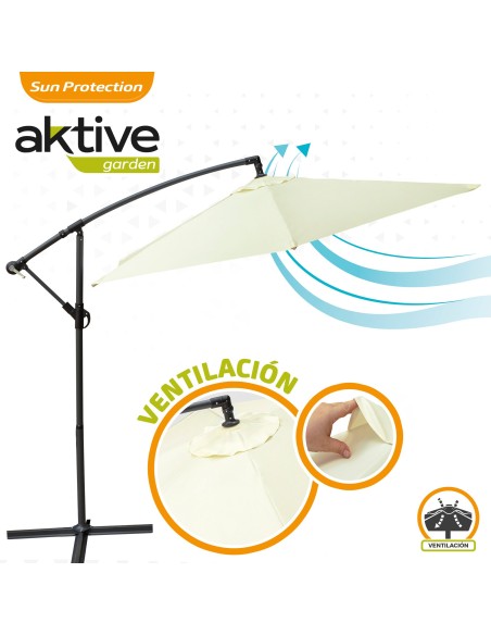Guarda-sol de jardim excêntrico - Aktive | Distria