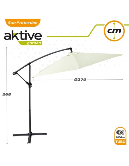 Guarda-sol de jardim excêntrico - Aktive | Distria