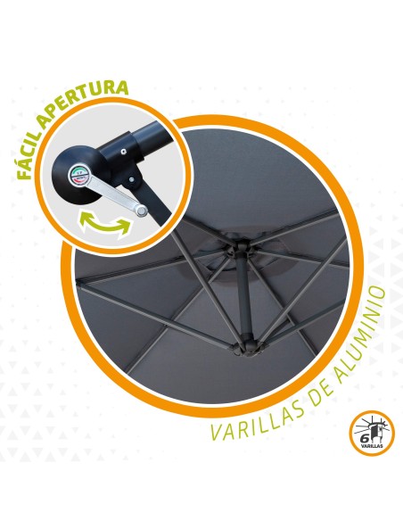Guarda-sol hexagonal excêntrico - Guarda-sóis | Distria