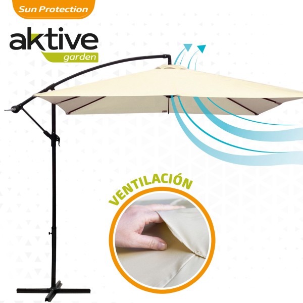 Aktive Garden Eccentric Square Parasol | Distria