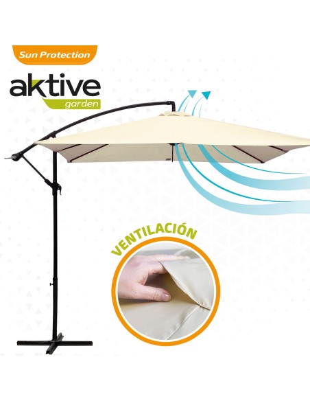 Aktive Garden Eccentric Square Parasol | Distria