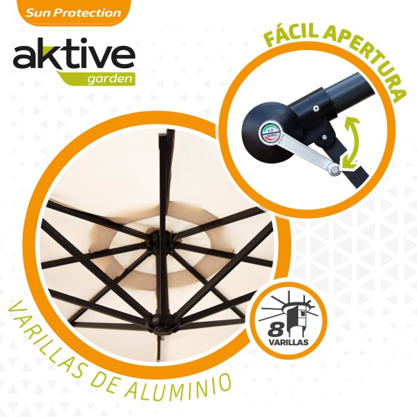 Aktive Garden Eccentric Square Parasol | Distria