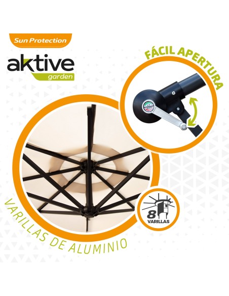 Aktive Garden Eccentric Square Parasol | Distria