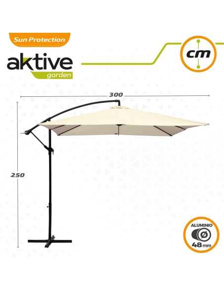 Aktive Garden Eccentric Square Parasol | Distria
